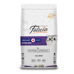 Felicia Hypoallergenic Urinary Somonlu Düşük Tahıllı Kısırlaştırılmış Kedi Maması 12 Kg - Felicia