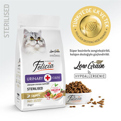 Felicia Hypoallergenic Urinary Somonlu Düşük Tahıllı Kısırlaştırılmış Kedi Maması 2 Kg - Felicia
