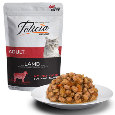 Felicia Jelly Kuzu Etli ve Taurinli Tahılsız Yetişkin Kedi Konservesi 85 Gr - 2
