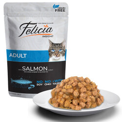 Felicia Jelly Somonlu ve Taurinli Pouch Tahılsız Yetişkin Kedi Konservesi 6 Adet 85 Gr - 2