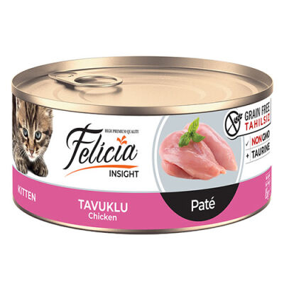 Felicia Kıyılmış Tavuklu Tahılsız Yavru Kedi Konservesi 85 Gr - 1