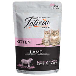 Felicia Pouch Jelly Kuzulu ve Taurinli Tahılsız Yavru Kedi Konservesi 6 Adet 85 Gr - Felicia