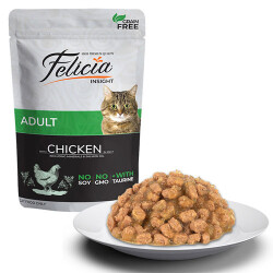 Felicia Pouch Jelly Tavuklu ve Taurinli Tahılsız Yetişkin Kedi Konservesi 6 Adet 85 Gr - 2
