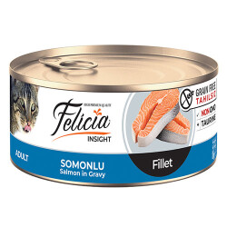 Felicia Somonlu Fileto Gravy Tahılsız Yetişkin Kedi Konservesi 12 Adet 85 Gr - Felicia