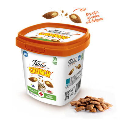 Felicia Vitality Crunch Sığır Etli Yaban Mersinli ve Sütlü Kedi Ödül Maması 100 Gr - 1