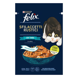 Felix Pouch Tasty Shreds Ton Balıklı Lezzetli Et Dilimleri Yetişkin Kedi Konservesi 80 Gr - Felix