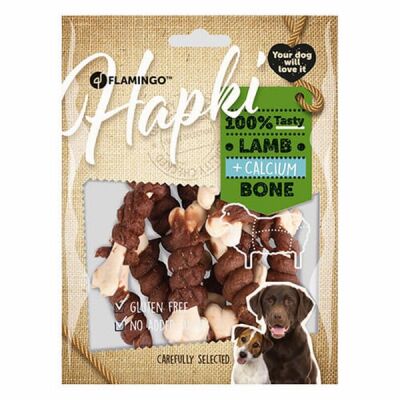 Flamingo Hapki Calcium Bone Kuzulu Kemik Sargı Köpek Ödülü 150 Gr - 1