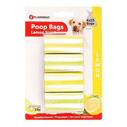 Flamingo Poop Limon Kokulu Köpek Dışkı Poşeti 4x15 - Flamingo