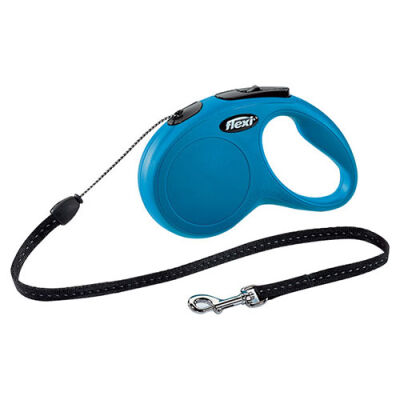 Flexi New Classic Otomatik İp Köpek Gezdirme Tasması Small 5 Mt Mavi - 1