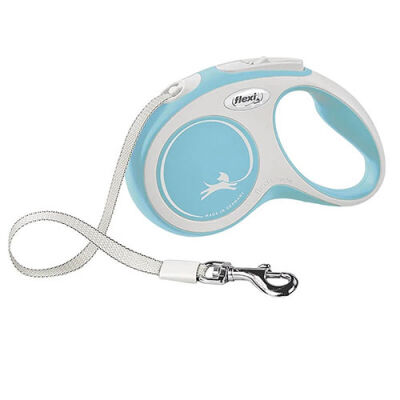 Flexi New Comfort Otomatik Şerit Köpek Gezdirme Tasması Medium 5 Mt Açık Mavi - 1