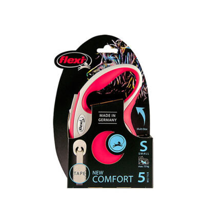 Flexi New Comfort Otomatik Şerit Köpek Gezdirme Tasması Small 5 Mt Kırmızı - 2