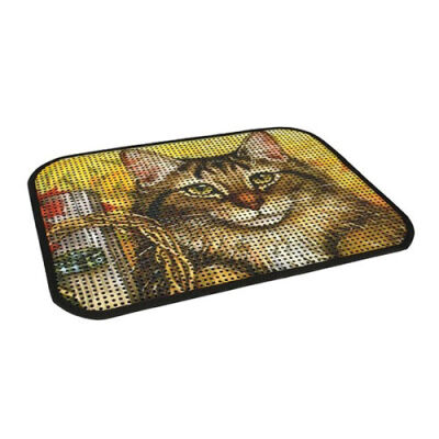 Flip Resimli Kedi Tuvaleti Önü Paspası 60x45 Cm - 1