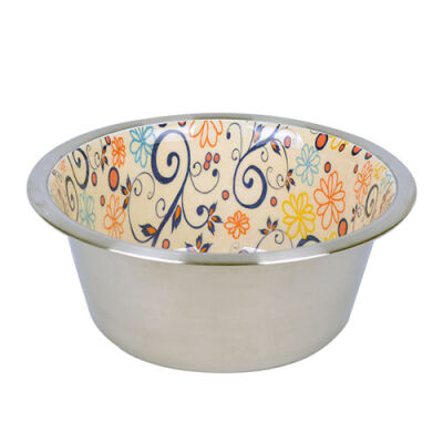 Flip Seramik Kaplı Çelik Köpek Mama Kabı 945 Ml - 1