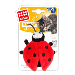 GiGwi Melody Chaser Peluş Uğur Böceği Sesli Kedi Oyuncağı 9 Cm - Gigwi