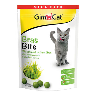 GimCat Gras Bits Çimen Aromalı Sindirim Sistemi Destekleyici Şekersiz Kedi Ödül Maması 425 Gr - 1