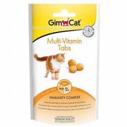 GimCat Multi Vitamin Tabs Kedi Ödül Tableti 40 Gr - GimCat