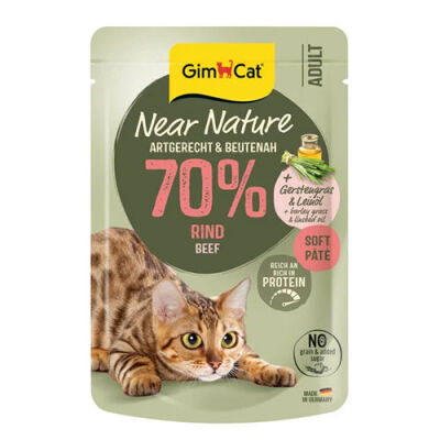GimCat Near Nature Ezme Sığır Etli Pouch Yetişkin Kedi Konservesi 85 Gr - 1
