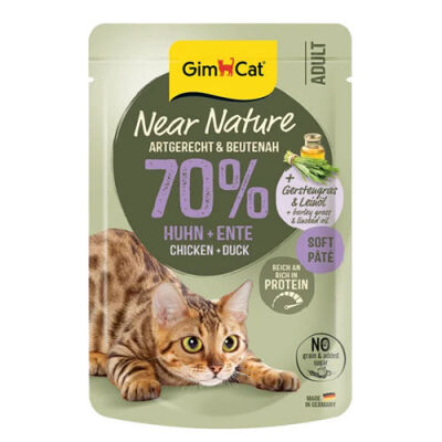GimCat Near Nature Ezme Tavuklu ve Ördekli Pouch Yetişkin Kedi Konservesi 85 Gr - 1