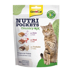 GimCat Nutripockets Country Mix Multivitaminli Kedi Ödül Maması 150 Gr - GimCat