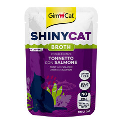 GimCat Shinycat Sos İçinde Ton Balıklı ve Somonlu Yetişkin Kedi Konservesi 70 Gr - Gimcat