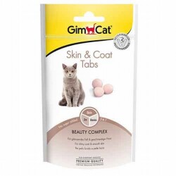 GimCat Skin Coat Tabs Deri ve Tüy Sağlığı Kedi Ödül Tableti 40 Gr - GimCat