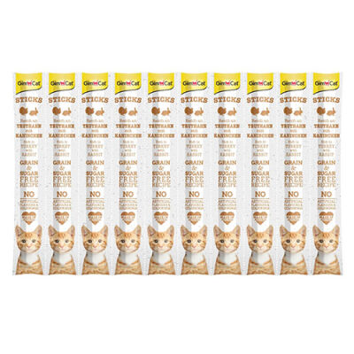 GimCat Sticks Hindili ve Tavşanlı Tahılsız Kedi Ödül Çubuğu 10x5 Gr - 1