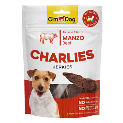 GimDog Charlies Jerkies Sığır EtliTahılsız ve Şekersiz Köpek Ödülü 70 Gr - 1