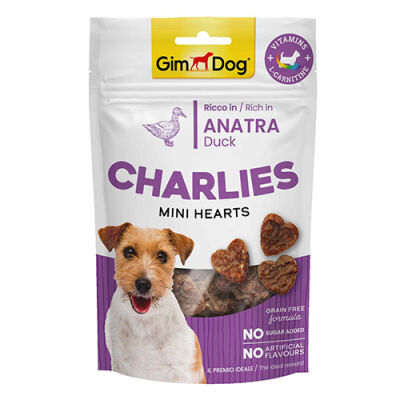 GimDog Charlies Mini Hearts Ördekli Tahılsız ve Şekersiz Köpek Ödülü 70 Gr - 1