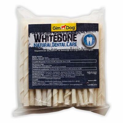 GimDog Mordimi Beyaz Burgu Çubuk Köpek Ödülü 50'li - 1