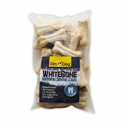 GimDog Mordimi Beyaz Press Kemik Köpek Ödülü 25'li 5 Cm - 1