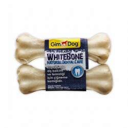 GimDog Mordimi Beyaz Press Kemik Köpek Ödülü 2'li 11 Cm - GimDog