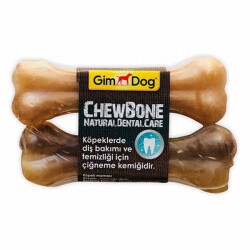 GimDog Mordimi Natürel Press Kemik Köpek Ödülü 2'li 11 Cm - Gimdog