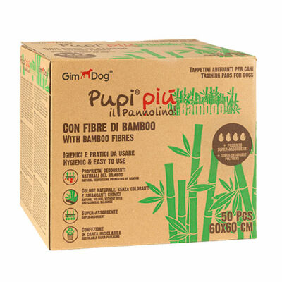 GimDog Pupi Piu Bambu Köpek Çiş Pedi 50'li 60x60 Cm - 1