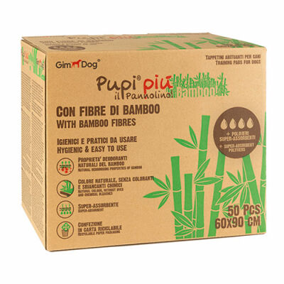 GimDog Pupi Piu Bambu Köpek Çiş Pedi 50'li 60x90 Cm - 1