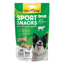 GimDog Sportsnacks Kuzulu ve L-Carnitinli Tahılsız Köpek Ödülü 60 Gr - GimDog
