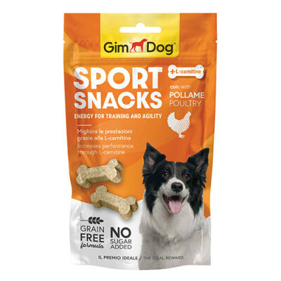 GimDog Sportsnacks Tavuklu ve L-Carnitinli Tahılsız Köpek Ödülü 60 Gr - 1