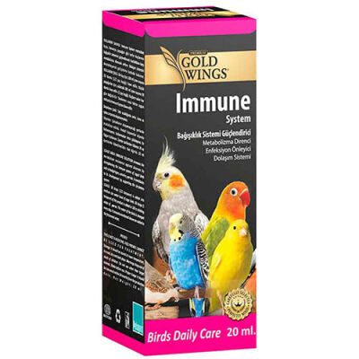 Gold Wings Premium Immune System Kuşlar için Bağışıklık Sistemi Güçlendirici Sıvı Vitamin 20 Ml - 1