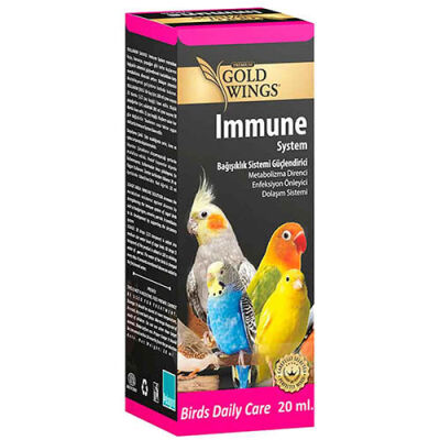 Gold Wings Premium Immune System Kuşlar için Bağışıklık Sistemi Güçlendirici Sıvı Vitamin 20 Ml - 1