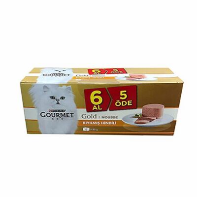 Gourmet Gold Kıyılmış Hindi Etli Yetişkin Kedi Konservesi 6 Al 5 Öde - 1