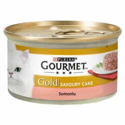 Gourmet Gold Savoury Cake Somonlu Yetişkin Kedi Konservesi 12 Adet 85 Gr - Gourmet Gold