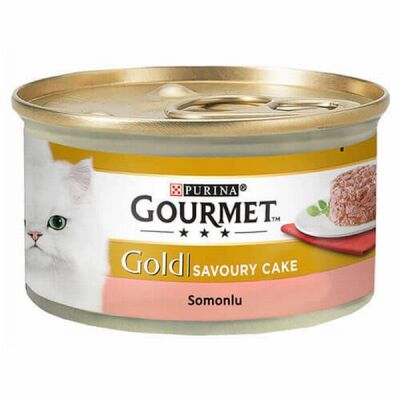 Gourmet Gold Savoury Cake Somonlu Yetişkin Kedi Konservesi 12 Adet 85 Gr - 1