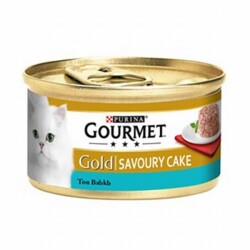 Gourmet Gold Savoury Cake Ton Balıklı Yetişkin Kedi Konservesi 12 Adet 85 Gr - Gourmet Gold
