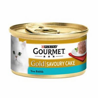 Gourmet Gold Savoury Cake Ton Balıklı Yetişkin Kedi Konservesi 12 Adet 85 Gr - 1