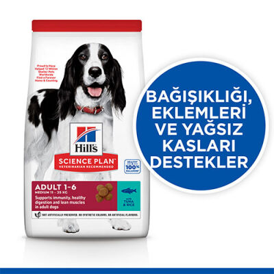 Hill’s SCIENCE PLAN Adult Medium Tuna & Rice Orta Irk Ton Balıklı Yetişkin Köpek Maması 12 Kg - 2