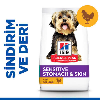 Hill’s SCIENCE PLAN Adult Small & Mini Sensitive Stomach & Skin Küçük Irk Tavuklu Yetişkin Köpek Maması 1,5 Kg - 1