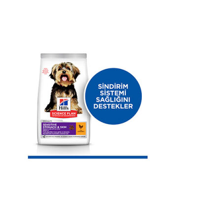 Hill’s SCIENCE PLAN Adult Small & Mini Sensitive Stomach & Skin Küçük Irk Tavuklu Yetişkin Köpek Maması 1,5 Kg - 2