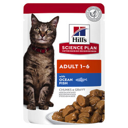 Hill’s SCIENCE PLAN Chunks Gravy Pouch Okyanus Balıklı Yetişkin Kedi Konservesi 6 Adet 85 Gr - Hill's Science Plan
