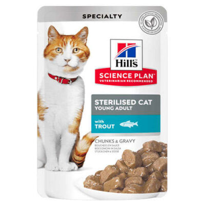 Hill’s SCIENCE PLAN Chunks Gravy Pouch Sterilised Alabalıklı Kısırlaştırılmış Kedi Konservesi 6 Adet 85 Gr - 2