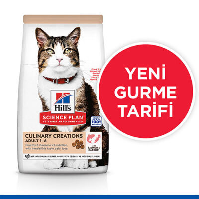 Hill’s SCIENCE PLAN Culinary Creations Somonlu ve Havuçlu Yetişkin Kedi Maması 1,5 Kg - 2