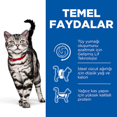 Hill’s SCIENCE PLAN Hairball İndoor Cat Tüy Yumağı Önleyici Tavuklu Yetişkin Kedi Maması 1,5 Kg - 3